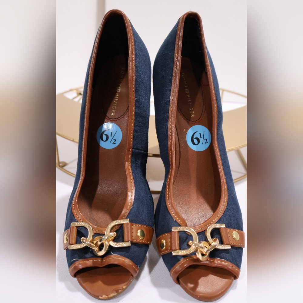 🔖 Tommy Hilfiger | Navy Wedges